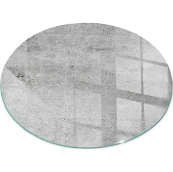 Vrták Skleněná krytka pod kozu s grafikou Textura surového Betonu Kulatá o průměru 70 cm