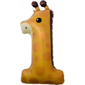 Balónek Fóliový Balónek Číslice 1 Žirafa (47cm*90cm)