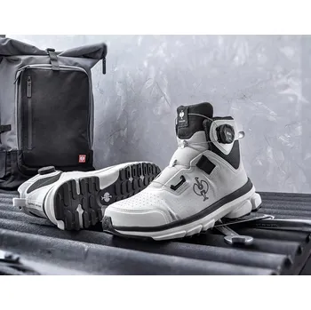 Pracovní obuv S1 Bezpečnostní obuv e.s. Triest mid velikost 46 stříbrná Strauss CZpla21