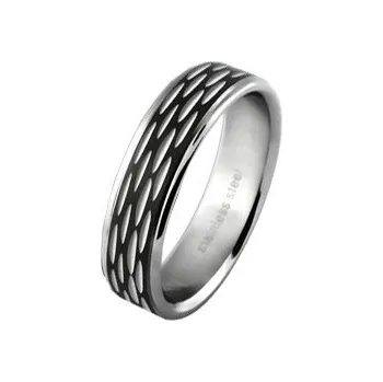 Prsten Šperky4U Pánský ocelový prsten, vel. 67 - velikost 67 - OPR1387-67