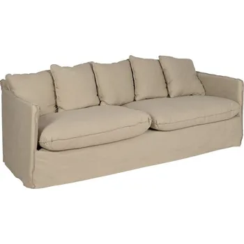 Pohovka Béžová lněná pohovka 216 cm – Ixia ID_1766510