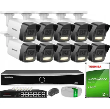 Bezpečnostní kamera MONITOROVACÍ SYSTÉM HIKVISION 10 IP KAMER 6MPX Smart Hybrid Light Venkovní HDD 2TB
