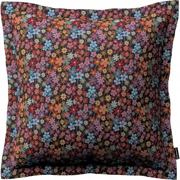Povlak na polštářek Povlak na polštář 45x45 barevné květiny na černém pozadí