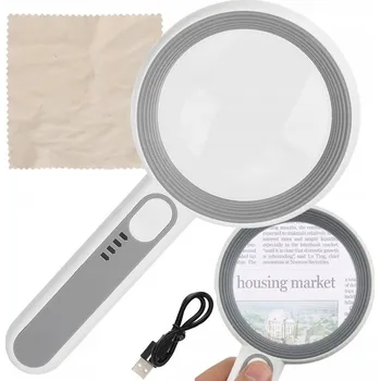 LUPA ČTECÍ SKLO S 5-12 NÁSOBNÝM ZVĚTŠENÍM A PODSVÍCENÍM