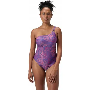 Dámské plavky Dámské jednodílné plavky Speedo Shaping Printed Asymmetric, velikost 42