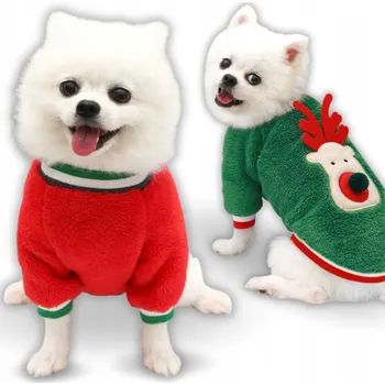 Obleček pro psa Vánoční obleček pro psa zimní svetřík mikina kostým vtipné XL