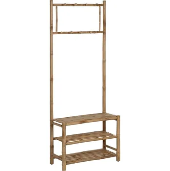 Předsíňová stěna Bambusová předsíňová sestava v přírodní barvě 70x175x32 cm Manali – Ixia ID_1766386