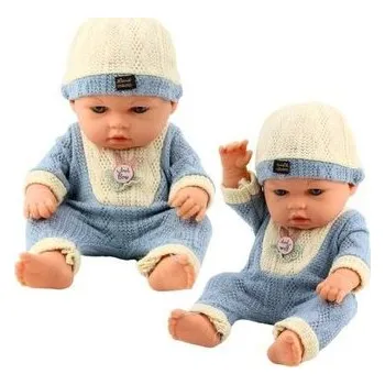 Lalka bobas w niebieskim wdzianku