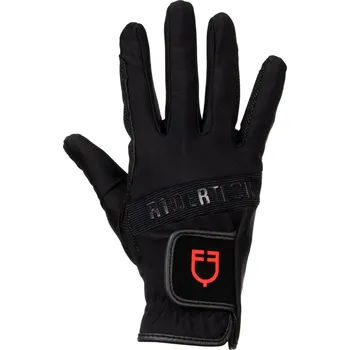 Jezdecké rukavice EQUESTRO Rukavice Ridertech EQUESTRO, černé 10,5