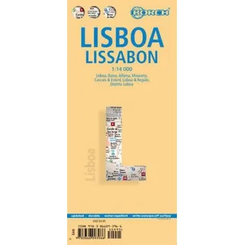 Borch Map Lissabon. Lisboa. Lisbon