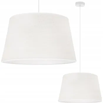 ZÁVĚSNÁ LAMPA STROPNÍ LUSTR BÍLÉ STÍNIDLO BOHO Z JUTY DO JÍDELNY KUCHYNĚ