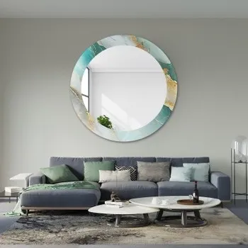 Zrcadlo Kulaté zrcadlo na zeleném mramoru – MARBLE BOSCARO