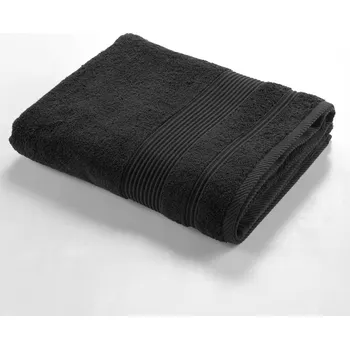 Černá froté bavlněná osuška 90x150 cm Tendresse – douceur d'intérieur ID_1771966