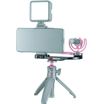 Stativ Braun VLOG Mount VLM-1 uchycení (2x stativ závit +1x šroub, sáňky na příslušenství)