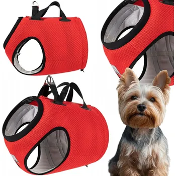 Postroj pro psa Bezpečnostní postroj do auta pro psa s atestem Truelove Expedition červený S