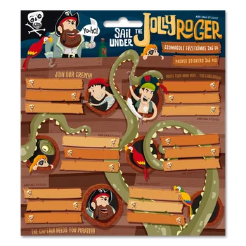desky na sešit Ars Una Jmenovky na sešity Pirát Jolly Roger 18ks