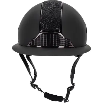 Jezdecká přilba QHP Helma Detroit QHP, polo kšilt, černá Obvod hlavy: 57-59 cm