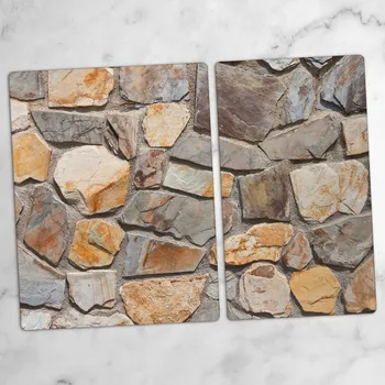 Obraz Dekorativní skleněné kuchyňské desky na krájení Surový kámen 40x52 a 30x52