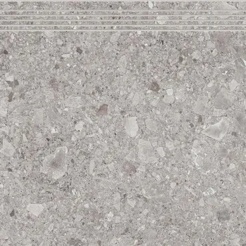Obklad Rave Grit - schodovka rektifikovaná 59,8x59,7 šedá DCP62900