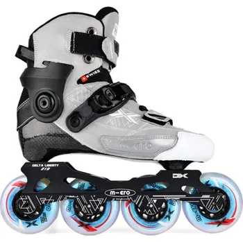 Kolečkové brusle MICRO Delta Liberty Jednobarevné: Stříbrná, Velikosti: 33-35