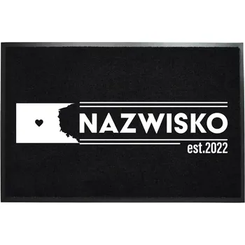 Rohožka VSTUPNÍ ROHOŽKA 40X60 ČERNÁ TREND DOMOV TVÉ JMÉNO NÁPAD PRO DŮM