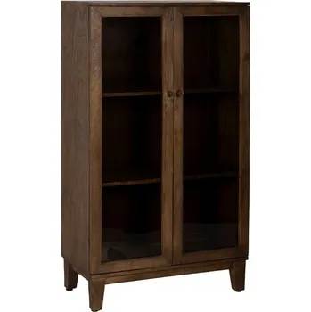 Knihovna Hnědá vitrína z mangového dřeva 80x140x40 cm Ravi – Ixia ID_1766382