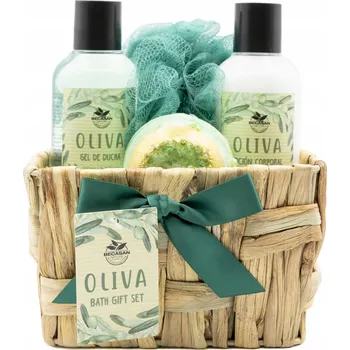 Kosmetická sada BCS KOŠ DÁRKOVÁ SADA SVÁTEK MATEK TĚLOVÉ KOSMETIKY DO KOUPEL SPA S OLIVAMI