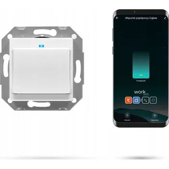 vypínač Jednoduchý vypínač Tuya Zigbee řady Frame, 1 tlačítko, bílý