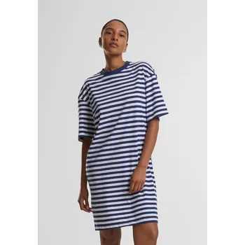 Dámské šaty Dámské pruhované šaty oversized bílá/tmavomodrá Urban Classics Other 3307819
