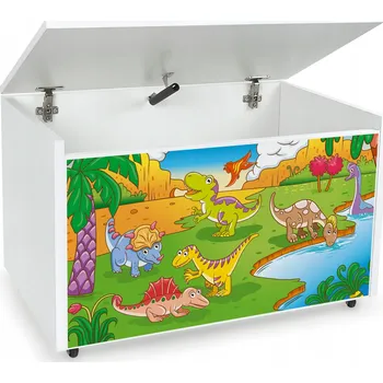 Úložný box Truhla na hračky Leomark 71 x 45 cm bílá