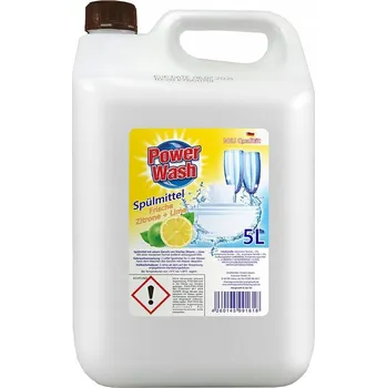 Mycí prostředek Prostředek na mytí nádobí Power Wash citron limetka 5 l