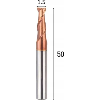 Vrták Stopková fréza (válcová) průměr 1,5 mm VHM