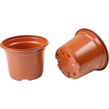 Květináč plast oranžový Těsmat cz 17 cm x 17 cm x 13,5 cm