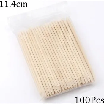 Sada dřívek na odstranění kůžičky a zdobení nehtů pro manikúru | pomůcka, tyčinky - 114 mm - 100 ks