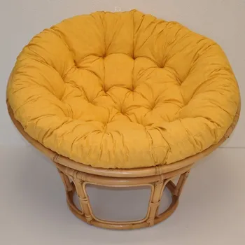 Papasan Nábytek PEGAS Ratanový papasan 100 cm medový polstr žlutý melír