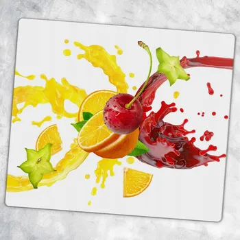 Obraz Multifunkční kuchyňská ozdobná deska z Tvrzené Sklo Ovocný cákanec 60x52