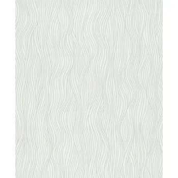 Tapeta Tapeta bílá s vertikálním vzorem vln – vinylová na vliesu
