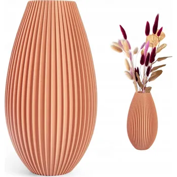 Váza Nerozbitná váza v tělové barvě 20 cm boho Moderní váza umělé květy