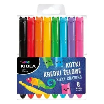 Set školních potřeb Kredki żelowe Kotki 8 kolorów KIDEA