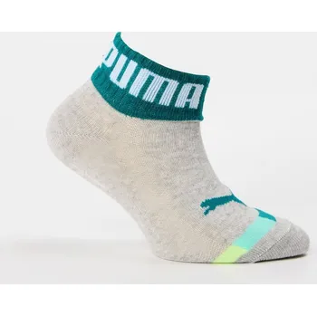 Pánské ponožky Puma Kids' Seasonal Quarter Sock Grey Mélange C9-11.5