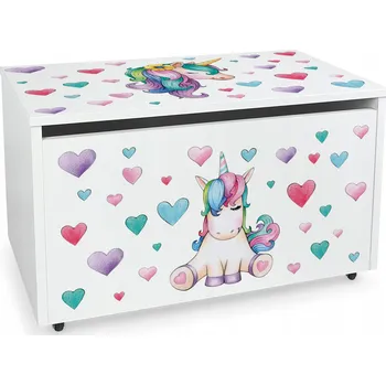 Úložný box Krabička na hračky Leomark 71 x 45 cm bílá