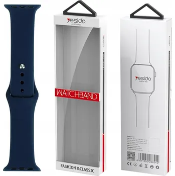 Řemínek na hodinky Yesido WB44 Silikonový Řemínek pro iWatch S 42/44/45 (97+118) #47 TMAVĚ MODRÁ