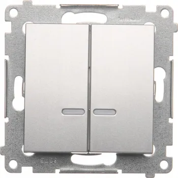 vypínač Trojitý vypínač pod omítku Kontakt-simon stříbrný DW5BL.01/43