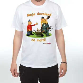 Žertovný předmět Divja.cz Tričko - Pat a Mat Moje dovolená