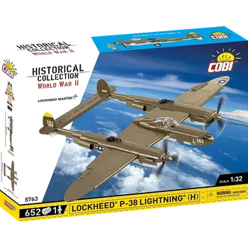 Stavebnice COBI Americký stíhací-bombardovací letoun Lockheed P-38 Lightning H COBI 5763 - World War II 1:32