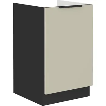 Kuchyňská skříňka Spodní dřezová skříňka ARONA ČERNÝ MAT / KAŠMÍR 50 ZL 1F BB