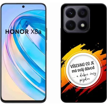 Pouzdro na mobilní telefon Gelový kryt mmCase na Honor X8a - citát 3 černé pozadí
