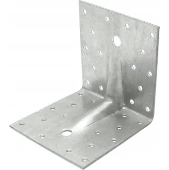 Tesařské kování Úhelník 100x100x100 kovový prolisovaný pozinkovaný tesařský spojovací prvek