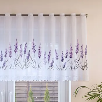Záclona Vitrážová záclona Levandule bez obšití 48