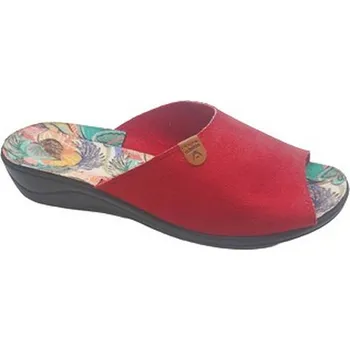 Dámské polobotky Dámské nazouváky Adanex 29666 červené na klínku červená 38